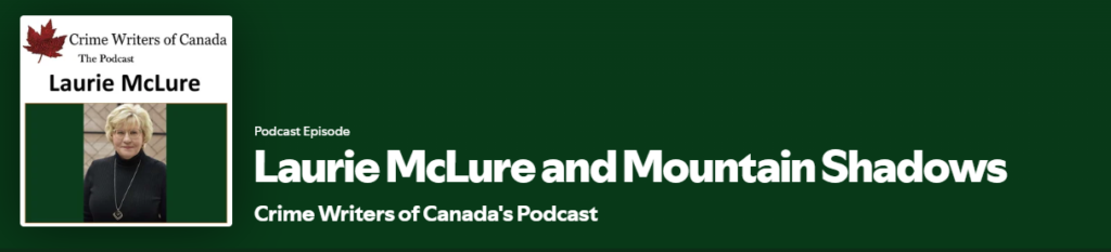 laurie mclure on crime writers of canada podcast